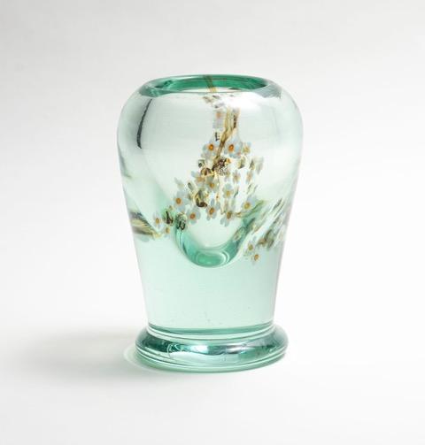 Tiffany Favrile Glass Aquamarine Vase 1