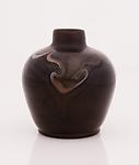 Tiffany Favrile Glass  <br>Decorated Brown Agate Vase