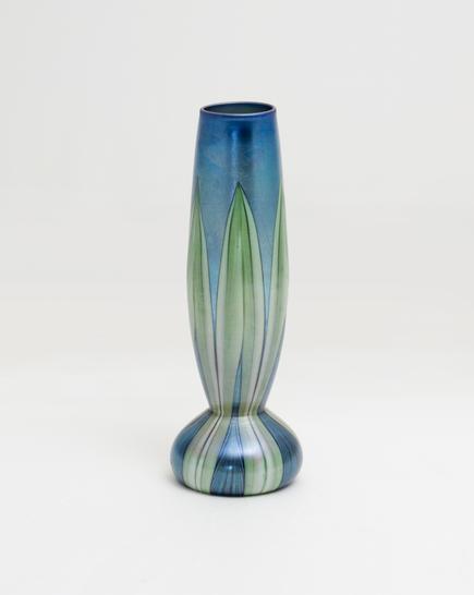 Tiffany Favrile Glass <br> Decorated Onion Vase 1