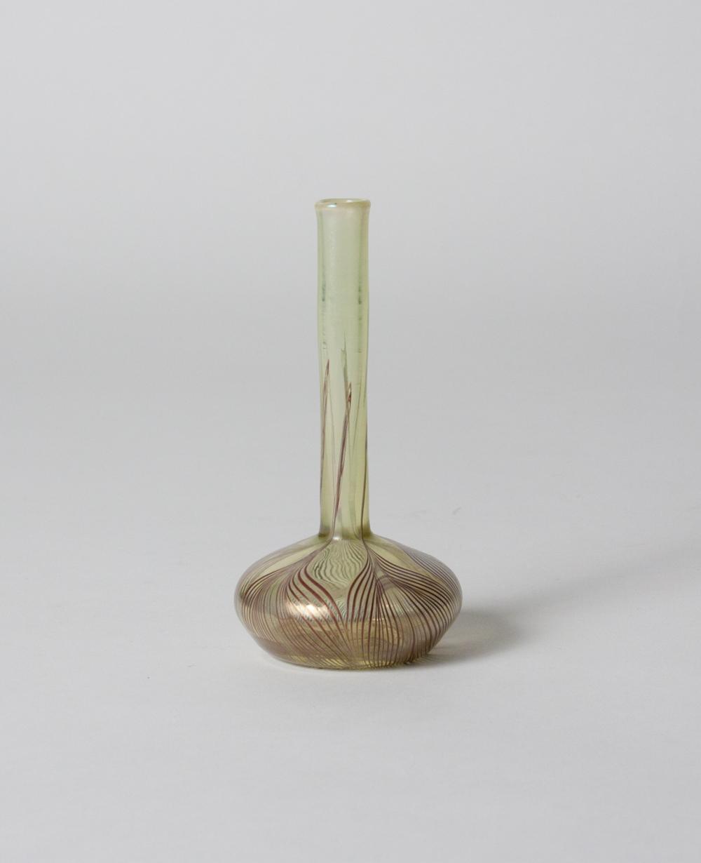 Tiffany Favrile Glass Early Bud Vase 1