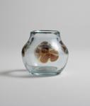 Tiffany Favrile Glass <br> Paperweight Vase with Pansy Decoration