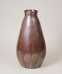 Tiffany Favrile Glass <br> Monumental Vase with Lily Pad Decoration