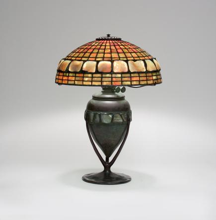 Tiffany Studios <br> Dichroic Turtle Back Table Lamp 1
