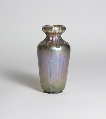 Tiffany Favrile Glass Early Decorated Vase 1