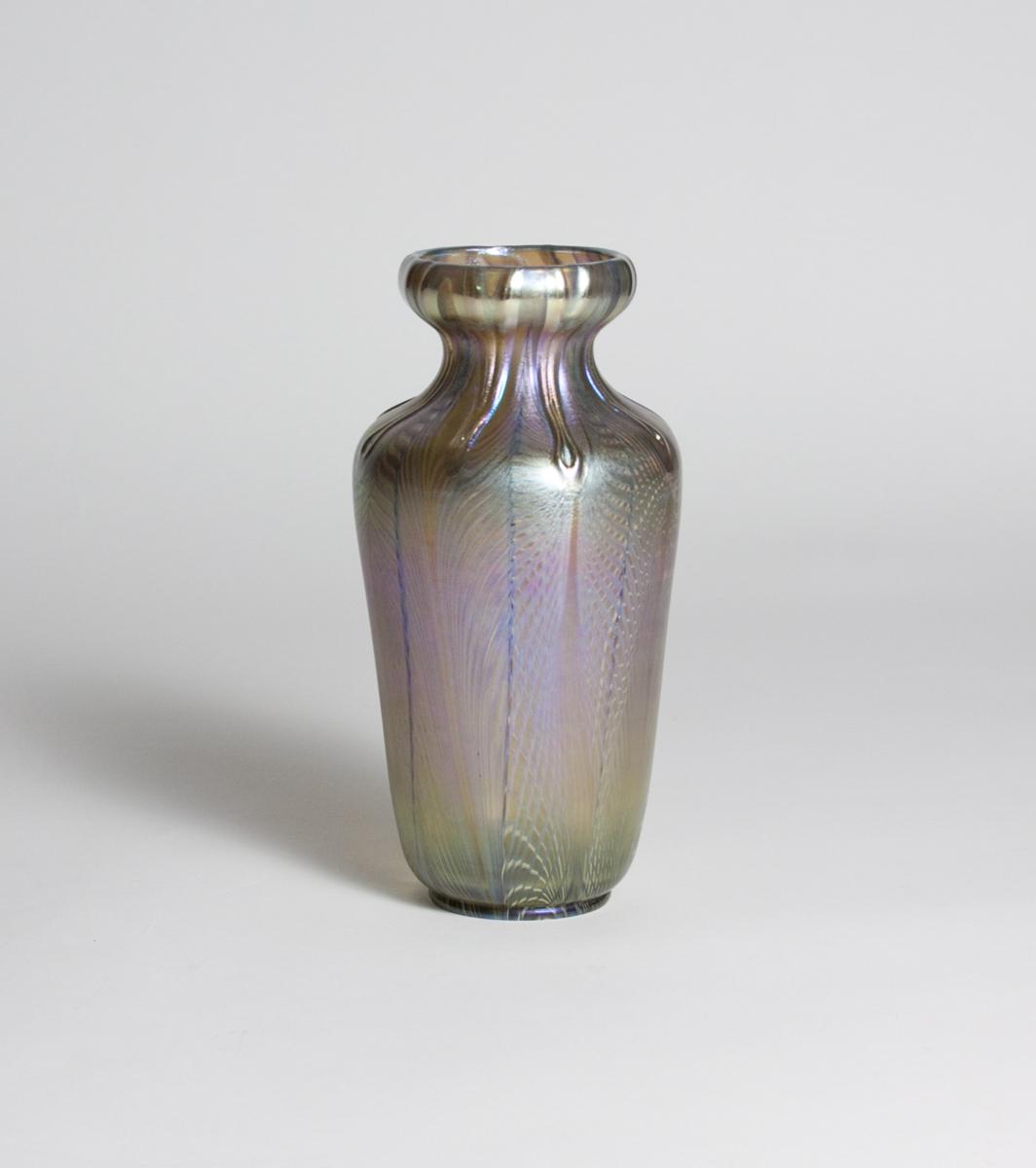Tiffany Favrile Glass Early Decorated Vase 2