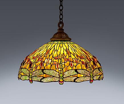 Tiffany Studios <br> Drophead Dragonfly Hanging Shade 1