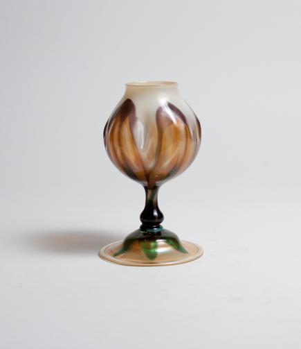 Tiffany Favrile Glass Early Flower Form Vase 2