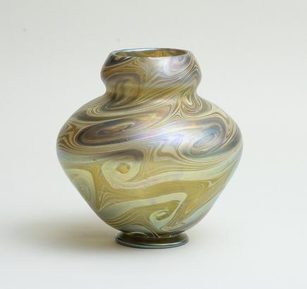 Tiffany Favrile Glass Early Decorated Vase 2