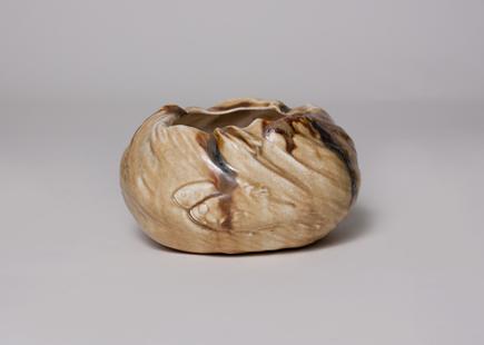 Tiffany Studios Favrile Pottery Vase with Swimming Fish 1