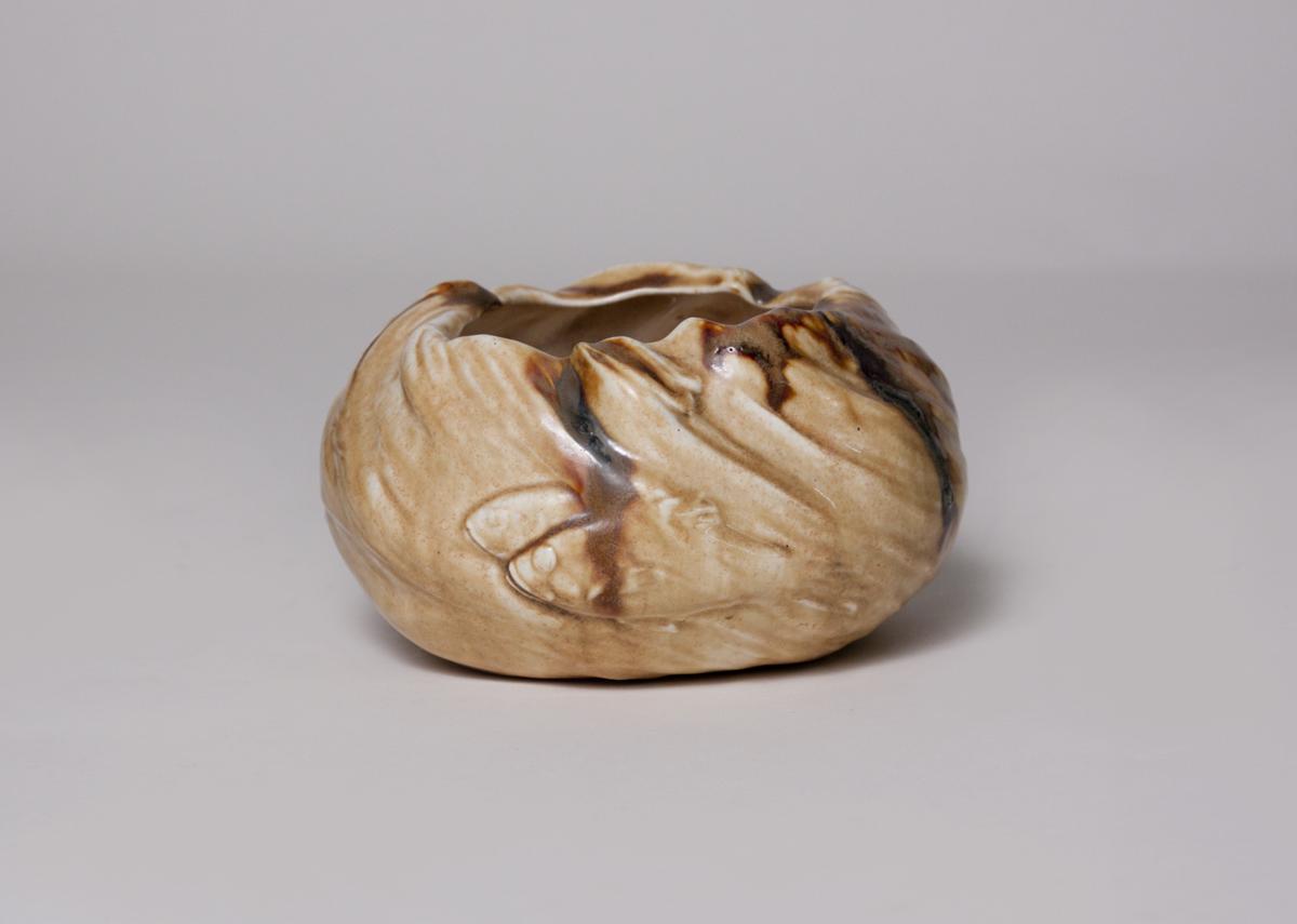 Tiffany Studios Favrile Pottery Vase with Swimming Fish 1