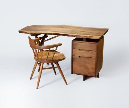 George Nakashima <br> Conoid Desk and Arm Chair 1