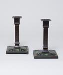 Tiffany Studios <br> Pair of Enameled Candlesticks