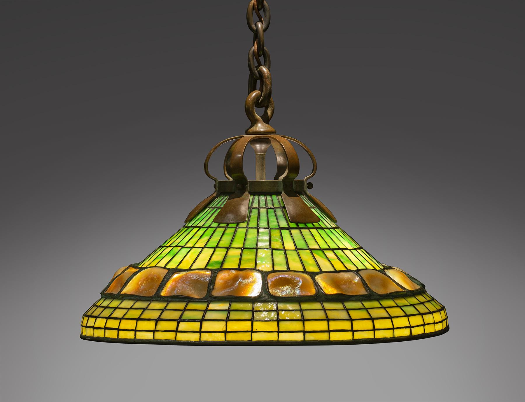 Tiffany Studios Turtle Back Border Hanging Shade 1