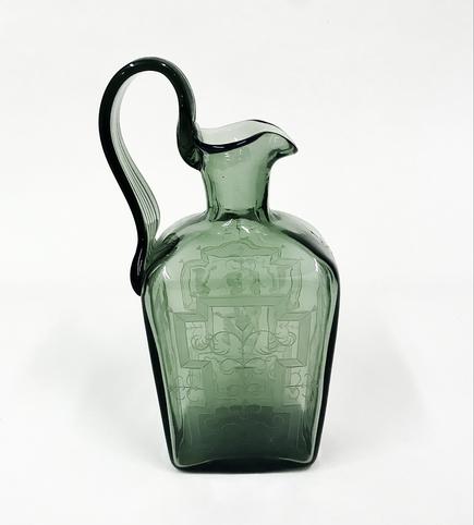 Orrefors Engraved Glass Pitcher 3