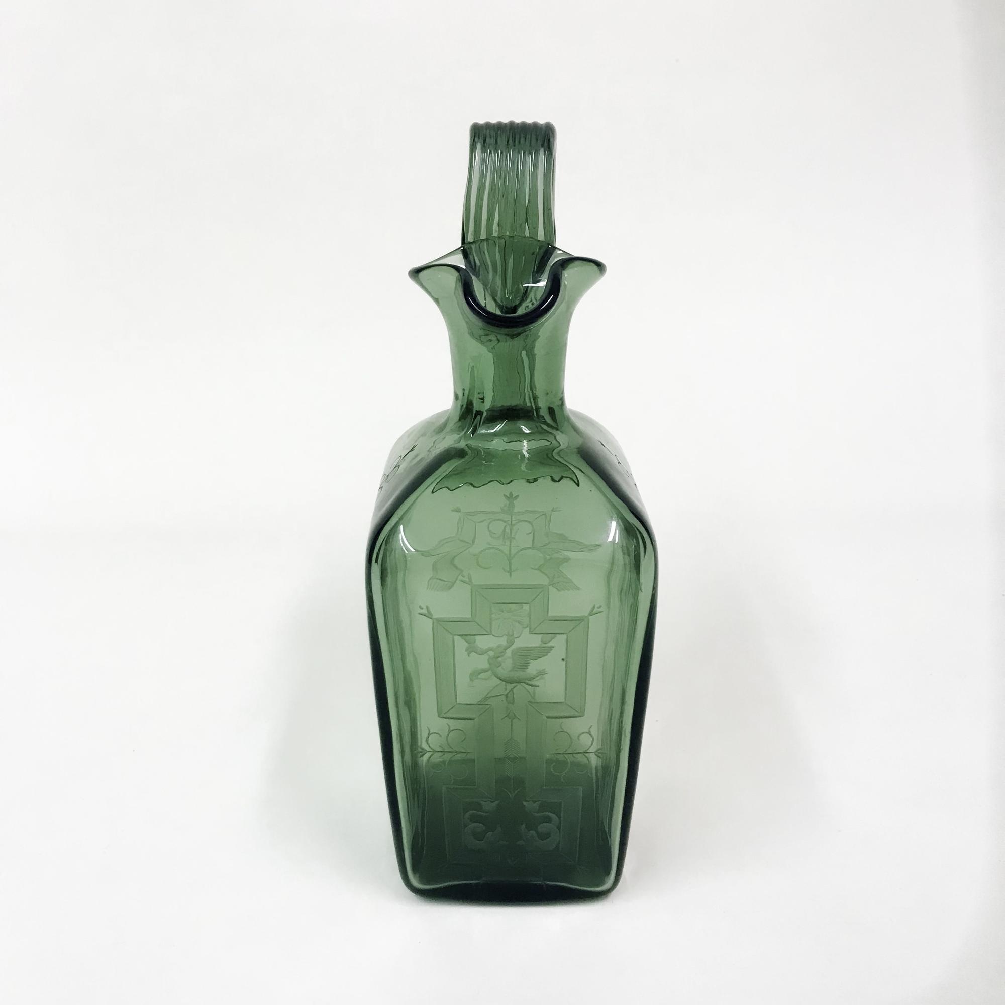 Orrefors Engraved Glass Pitcher 4