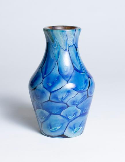 Tiffany Favrile Glass Paperweight Agate Vase 1