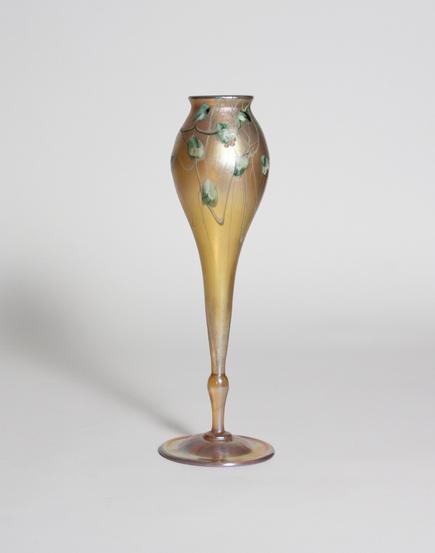 Tiffany Favrile Glass Intaglio Flower Form Vase 1