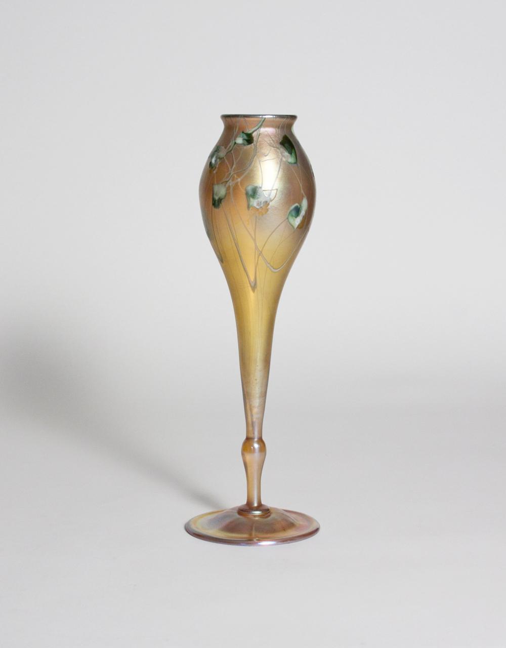 Tiffany Favrile Glass Intaglio Flower Form Vase 2