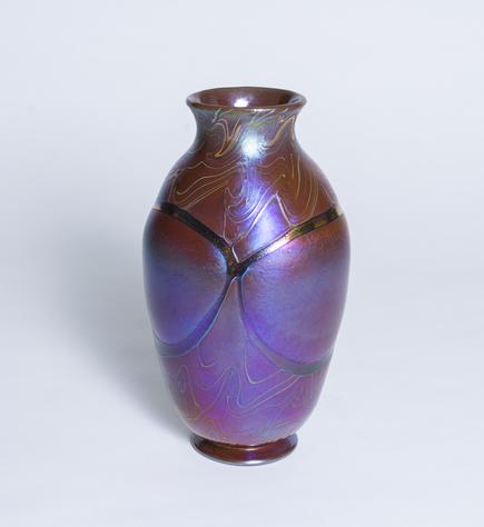 Tiffany Favrile Glass Blown Out Vase 1