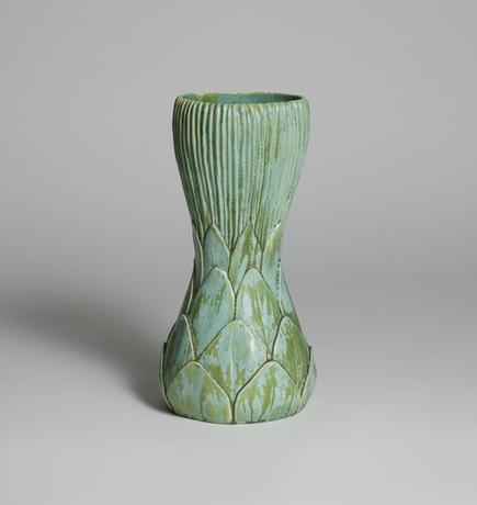Tiffany Favrile Pottery <br> Tall Artichoke Vase 1