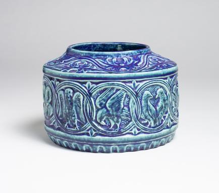 Tiffany Favrile Pottery Vase with Celtic Bird Motif 2
