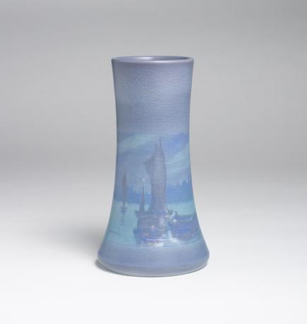 Fred Rothenbusch Scenic Vellum Harbor Vase 1