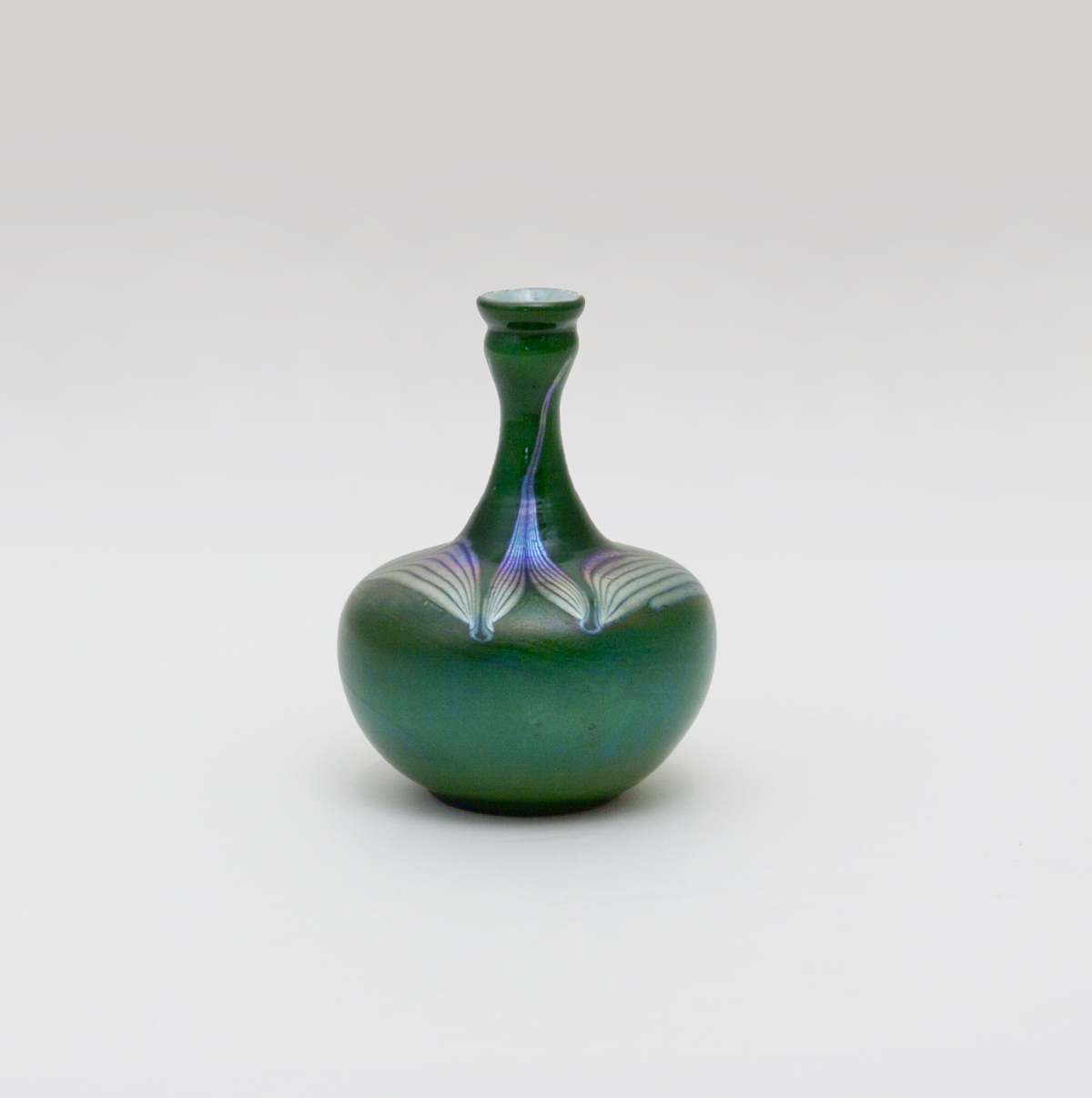 Tiffany Favrile Glass Decorated Cabinet Vase 1