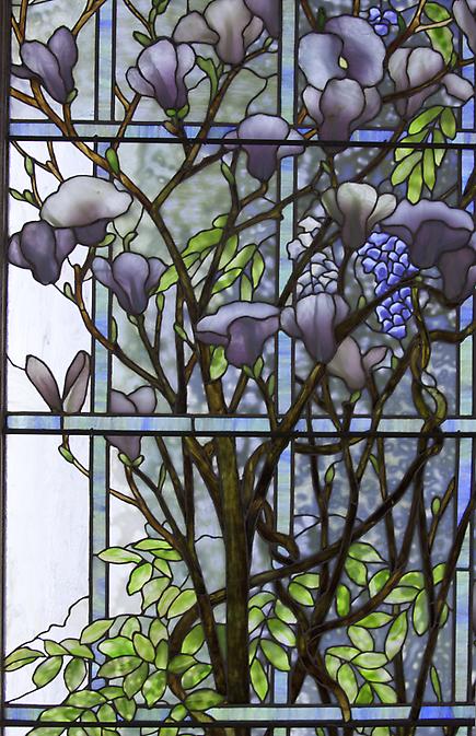 Tiffany Studios <br> Magnolia and Wisteria Window 3
