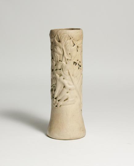 TIffany Favrile Pottery Trumpet Creeper Vase 1