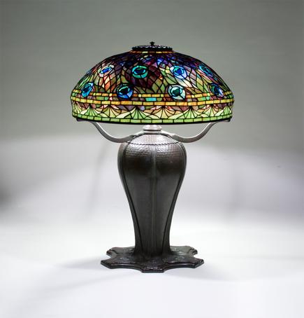 Tiffany Studios Rare Peacock Table Lamp 2