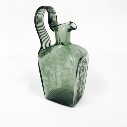 Orrefors Engraved Glass Pitcher 1