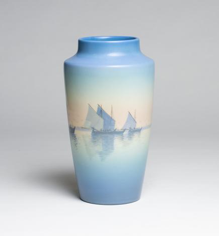 Carl Schmidt for Rookwood Pottery Vellum Harbor Vase 1