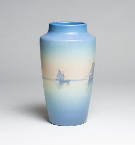 Carl Schmidt for Rookwood Pottery Vellum Harbor Vase 2