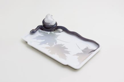 Royal Copenhagen 'Snake and Frog' Inkwell 1