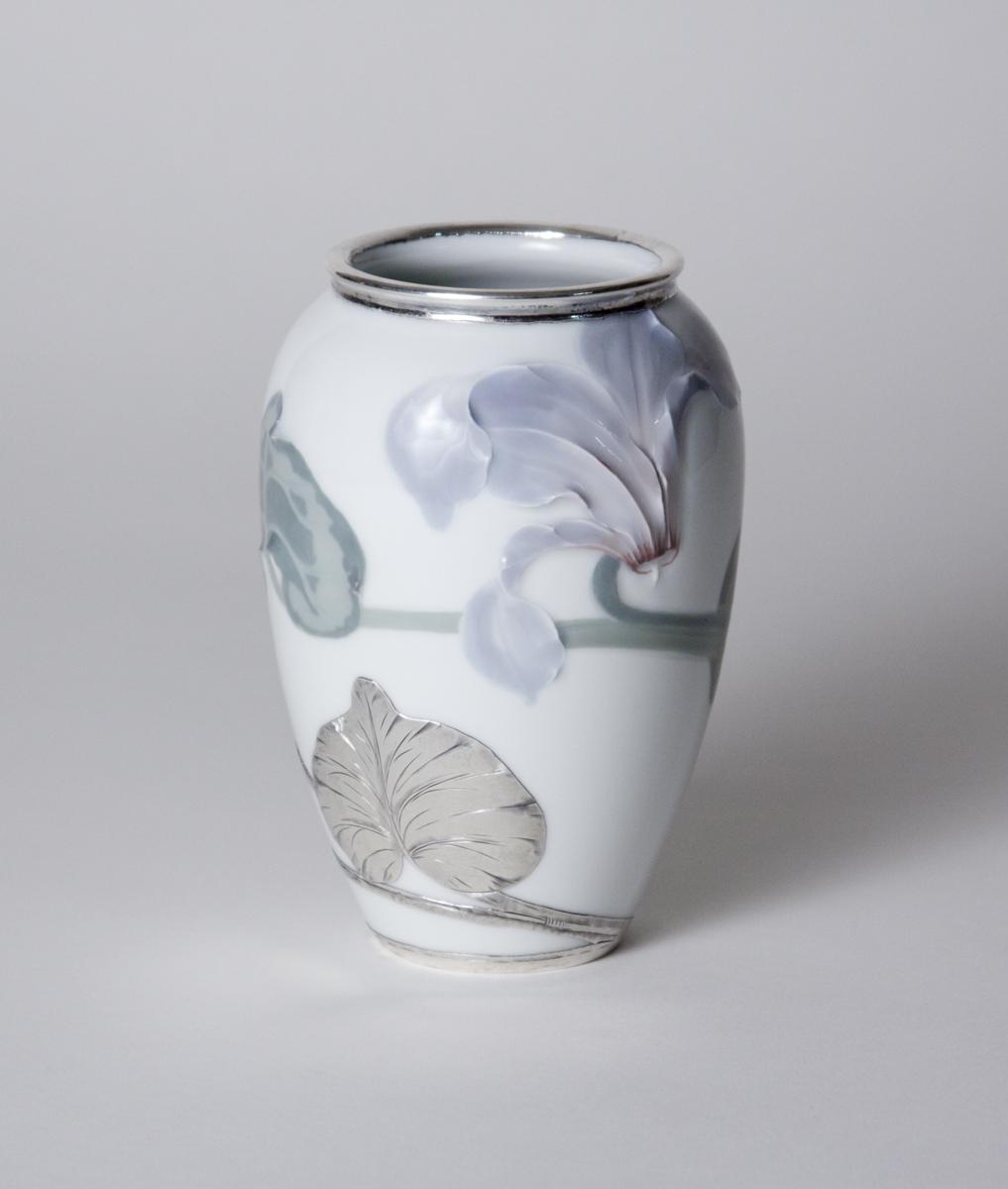 Rorstrand Sterling Silver Mounted Vase 1