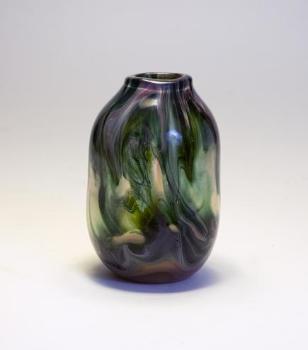 Tiffany Favrile Glass
Swirling Paperweight Vase 1