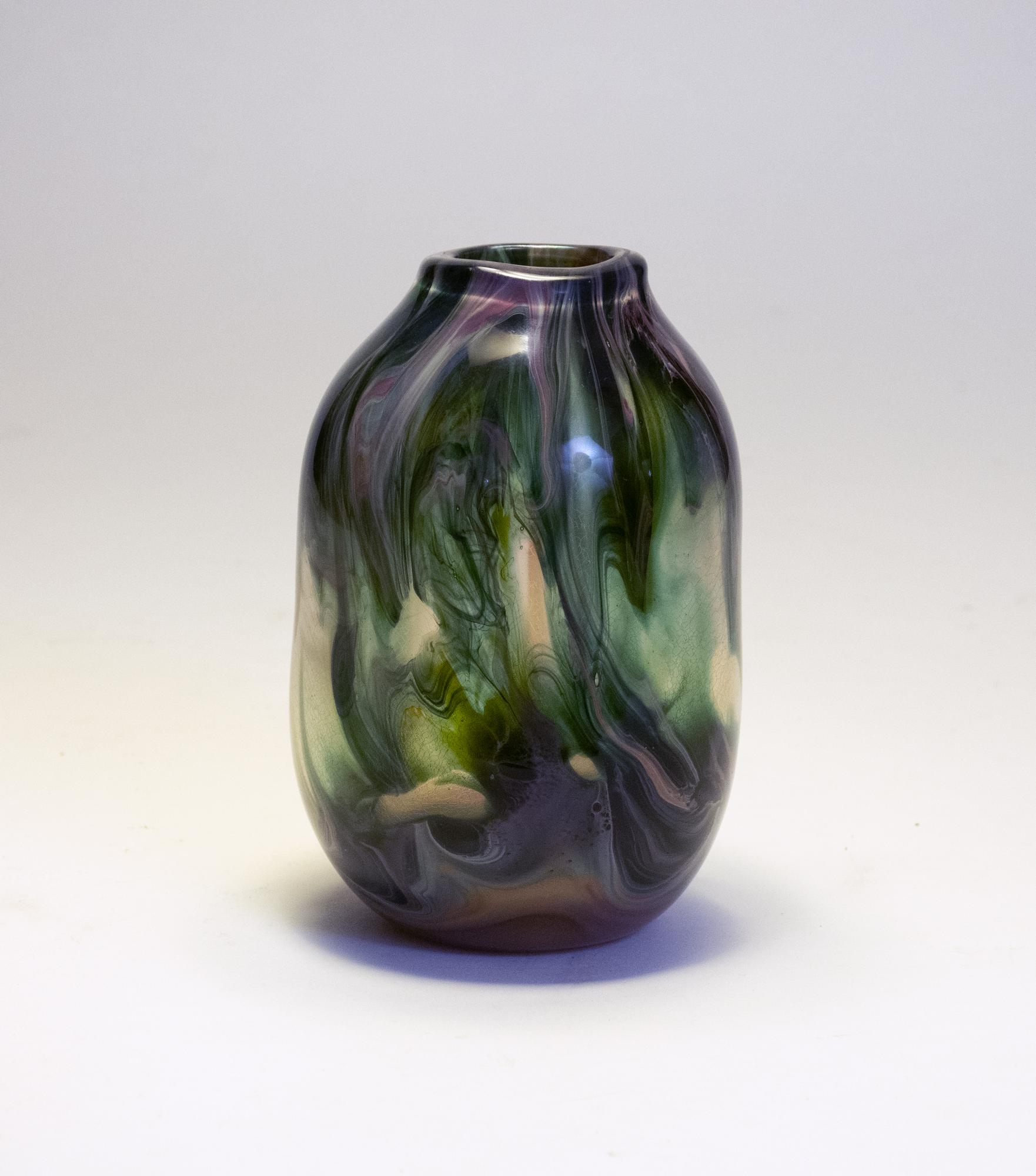 Tiffany Favrile Glass
Swirling Paperweight Vase 1