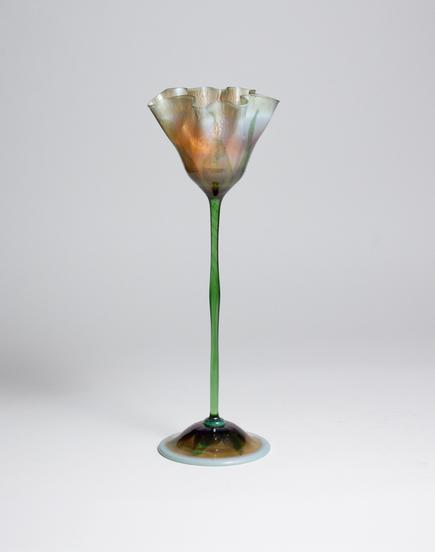 Tiffany Favrile Glass <br> Ruffled Flower Form Vase 1