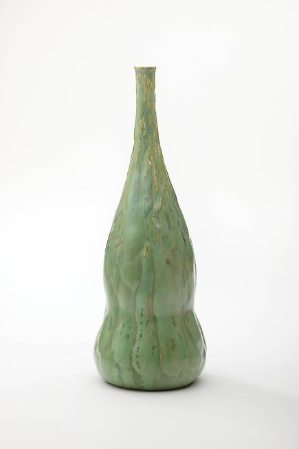 Tiffany Studios Favrile Pottery Vase with Wisteria Pods 1