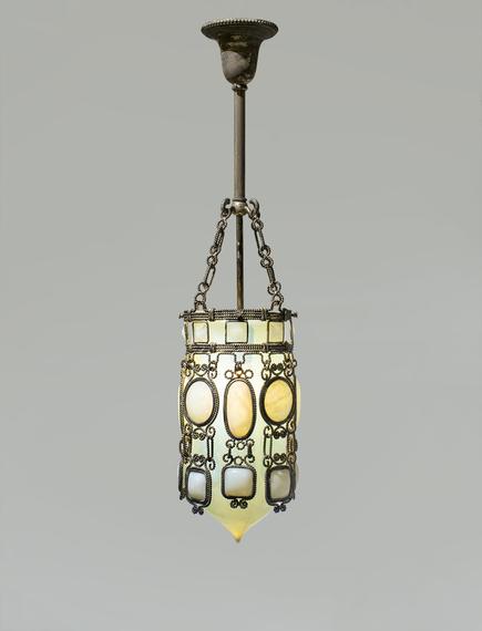 Tiffany Glass & Decorating Company Rare Silvered Hanging Lantern 1