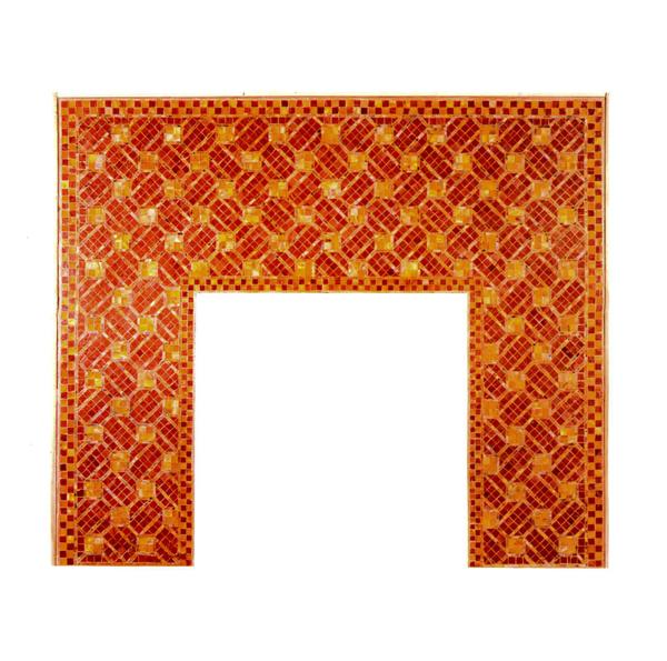 Tiffany Glass & Decorating Co. Geometric Mosaic Fireplace Surround 1