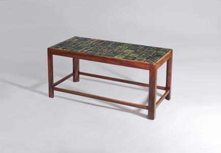 Coffee Table with Tiffany Favrile Glass Tile inlay 1