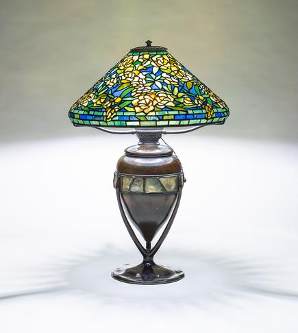 Tiffany Studios Rare Wild Rose Table Lamp 1