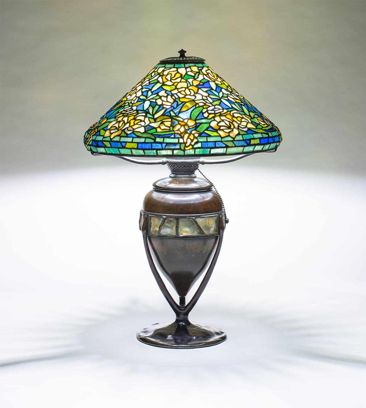Tiffany Studios Rare Wild Rose Table Lamp 2