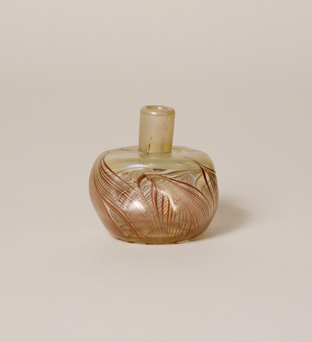Tiffany Favrile Glass Early Pinched Vase 2