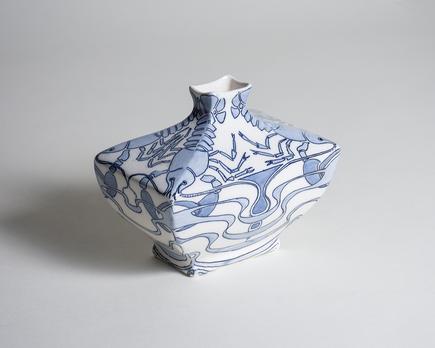 Alf Wallander for Rörstrand Vase with Lobster Motif 1