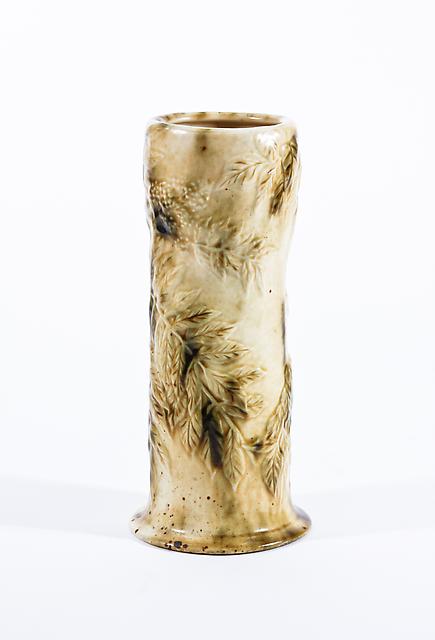 Tiffany Studios Favrile Pottery Vase with Sumac 3