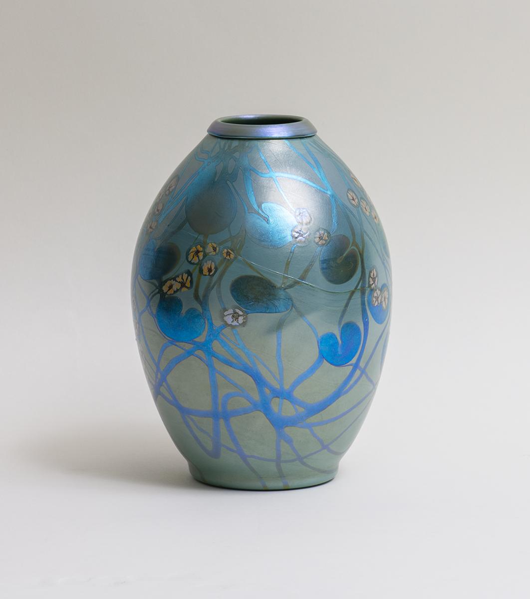 Tiffany Favrile Glass Early Decorated Vase 2
