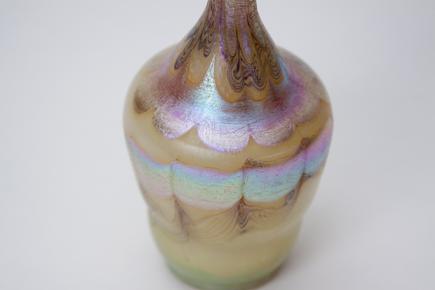 Tiffany Favrile Glass Early Decorated Cabinet Vase 2
