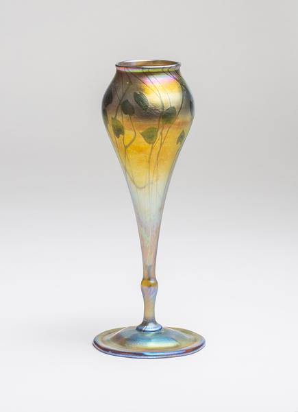 Tiffany Favrile Glass Decorated Flower Form Vase 1